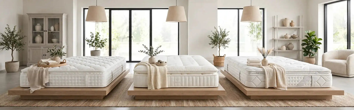 Mattresses King's Lynn - luxury mattress collection on display at St James Bed Centre Hardwick Road - pocket sprung memory foam orthopaedic mattresses