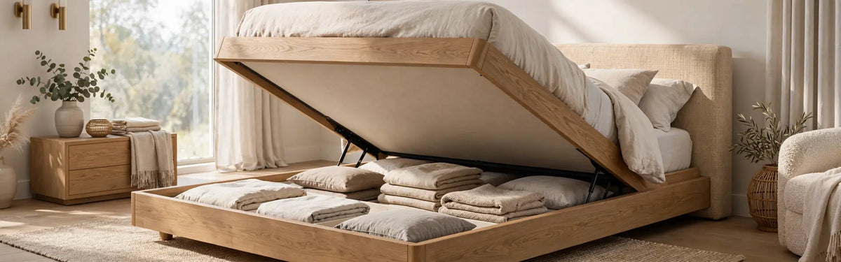 Ottoman storage bed frames - ottoman beds with underbed storage at St James Bed Centre Kings Lynn