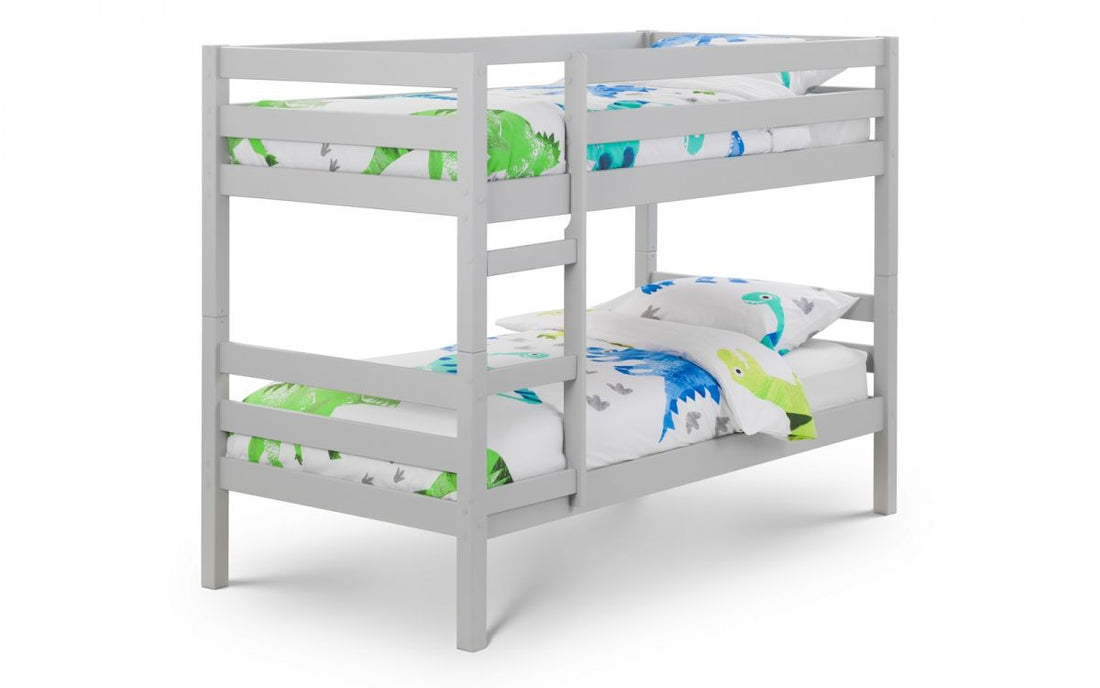 Camden Bunk Bed in Dove Grey solid pine, St James Beds King's Lynn