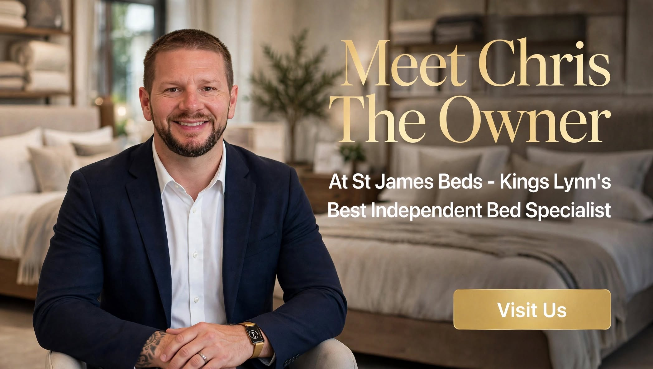 Chris, owner of James Beds in the King's Centre, King's Lynn
