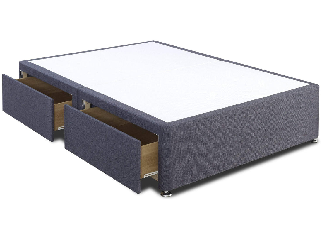 Divan bed base with 2 large storage drawers in choice of colours - St James Bed Centre King’s Lynn