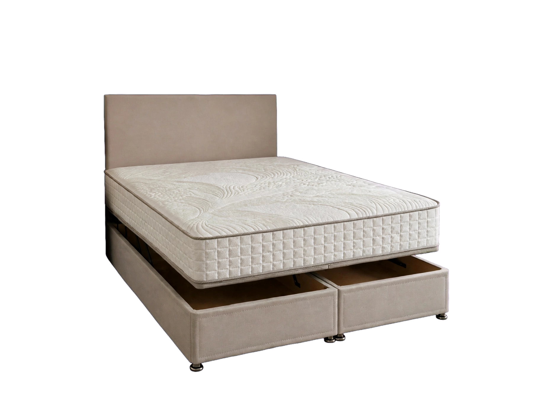 Foundations 1000 pocket sprung ottoman bed package with plain headboard St James Bed Centre Kings Lynn