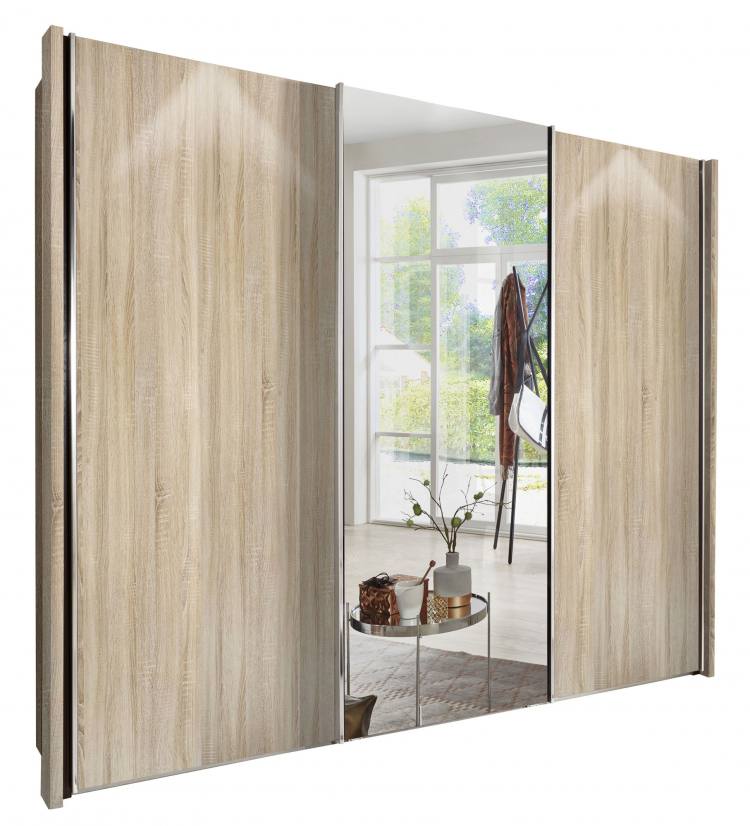 Holt sliding wardrobe with mirrored doors fitted in modern bedroom
