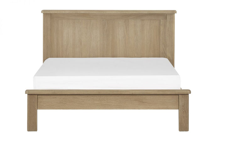 Memphis bed with panelled curved headboard and distinctive curved edging