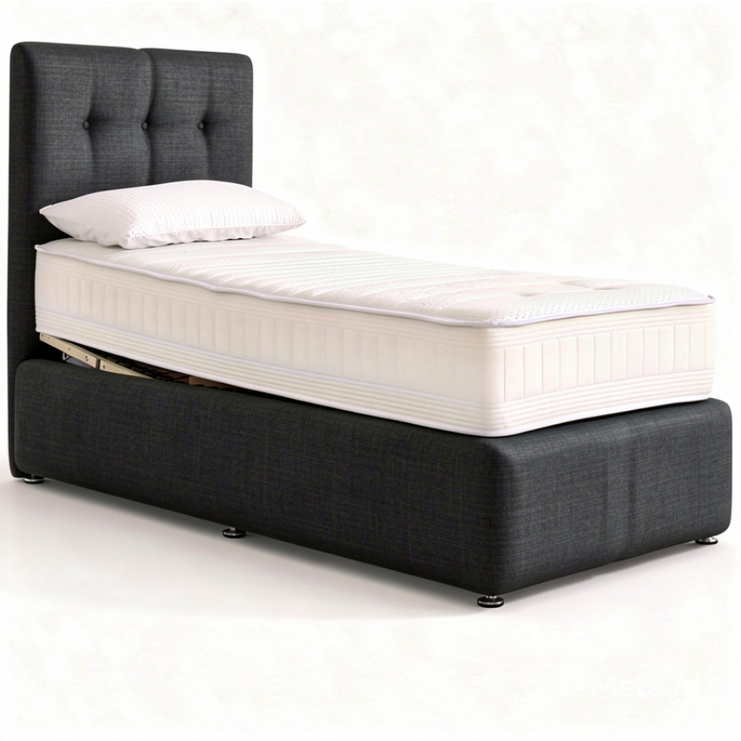 Medium feel Motion Memory mattress on 5-part adjustable base