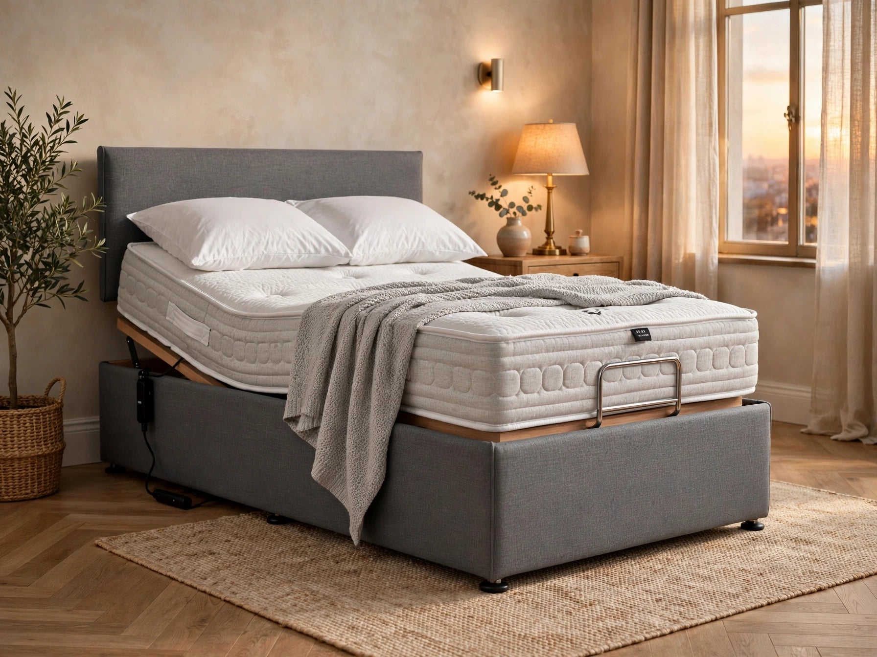 Natural 800 Adjustable Electric Bed - Raised Head and Foot - St James