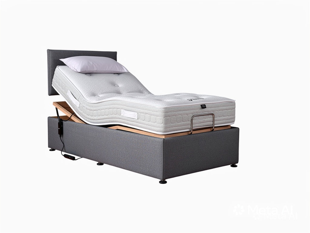 Natural 800 bed base showing 5-part platform and beech slat frame