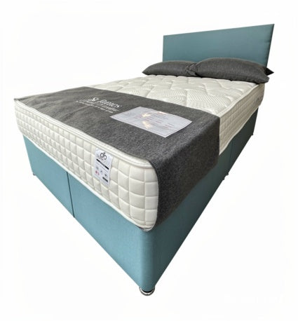 1000 pocket sprung mattress with cotton fillings quilted turnable on storage divan base
