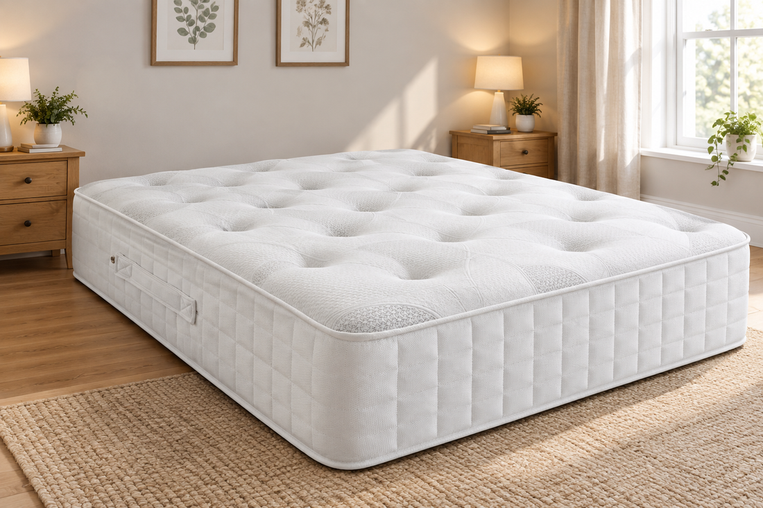 Pocket 1000 firm mattress with 1,000 pocket springs and fibre fillings – St James Bed Centre.