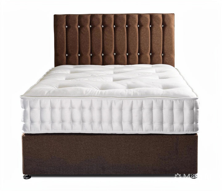 Medium feel dual sided mattress with lambs wool tufting and hand side stitching