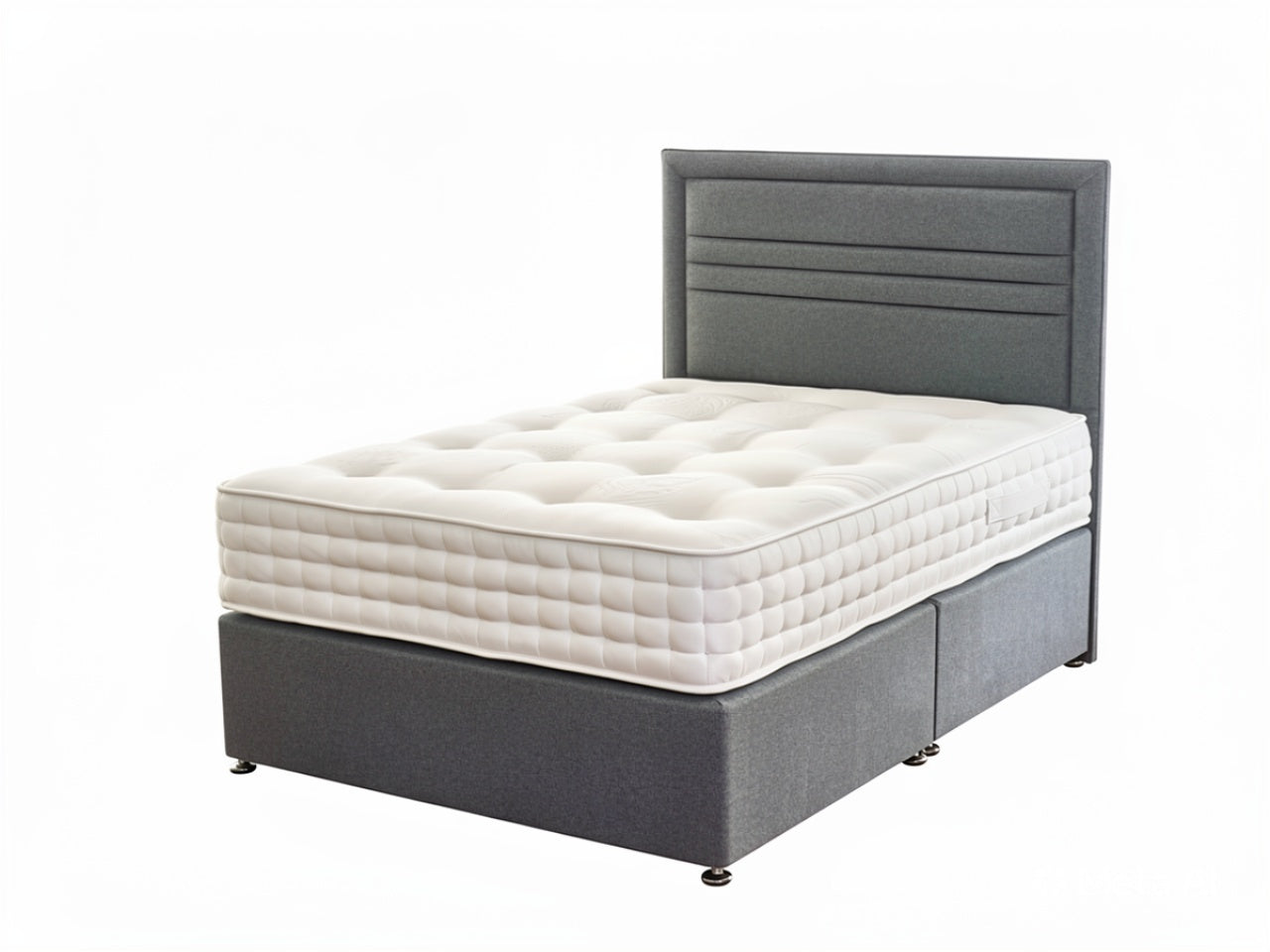 2000 pocket sprung mattress dual sided with lambs wool tufting and hand side stitching