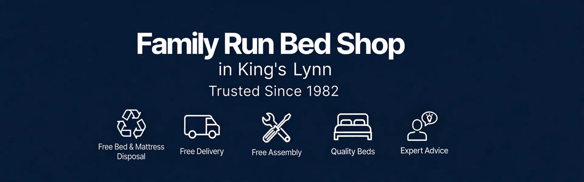 St James Bed Centre - Family run bed shop in King's Lynn trusted since 1982 - Free bed and mattress disposal free delivery free assembly quality beds expert advice