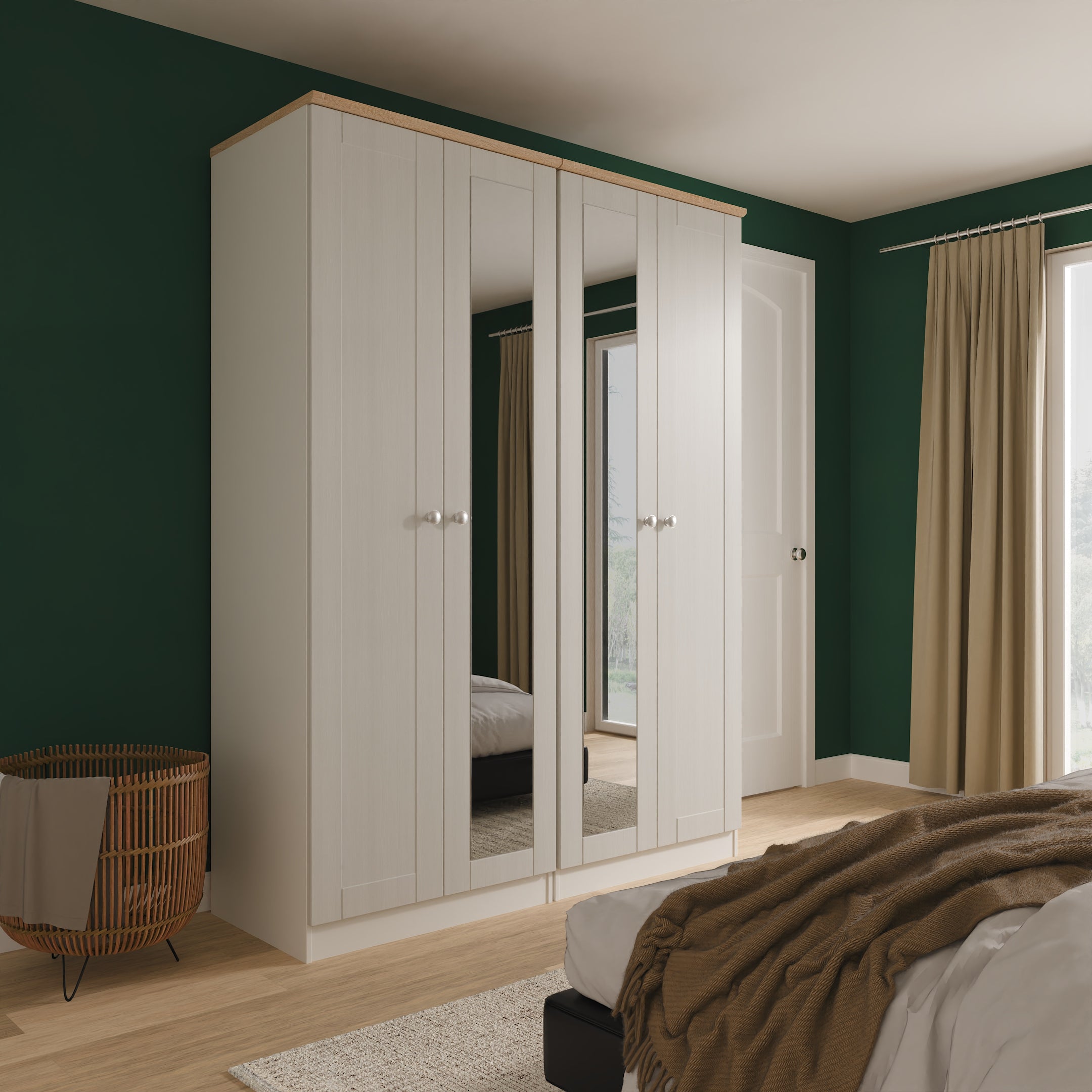sussex 4 door wardrobe in grey and oak top st james bed centre ing's lynn