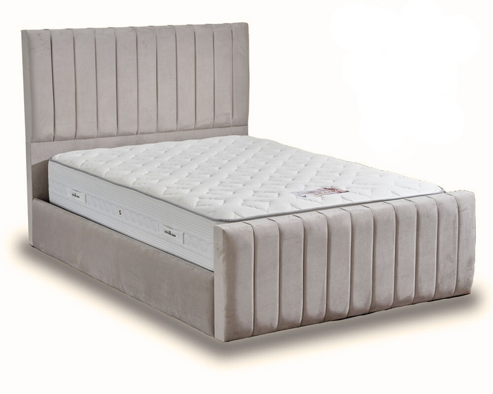 The Popular bed frame with modern line detail to head and footboard, St James Beds