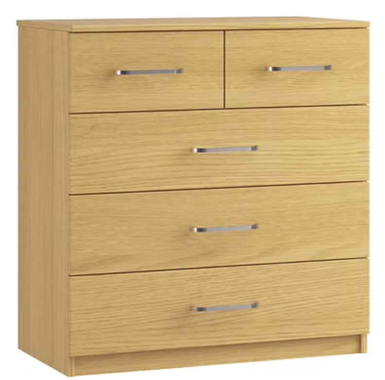Revenna furniture range featuring modern design and wood finish, showcased in a well-lit room setting.