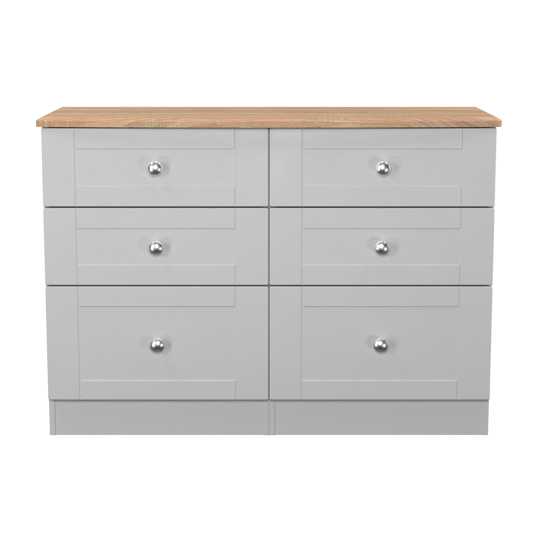 sussex 6 drawer wide chest in grey and oak tops st james bed centre kings lynn